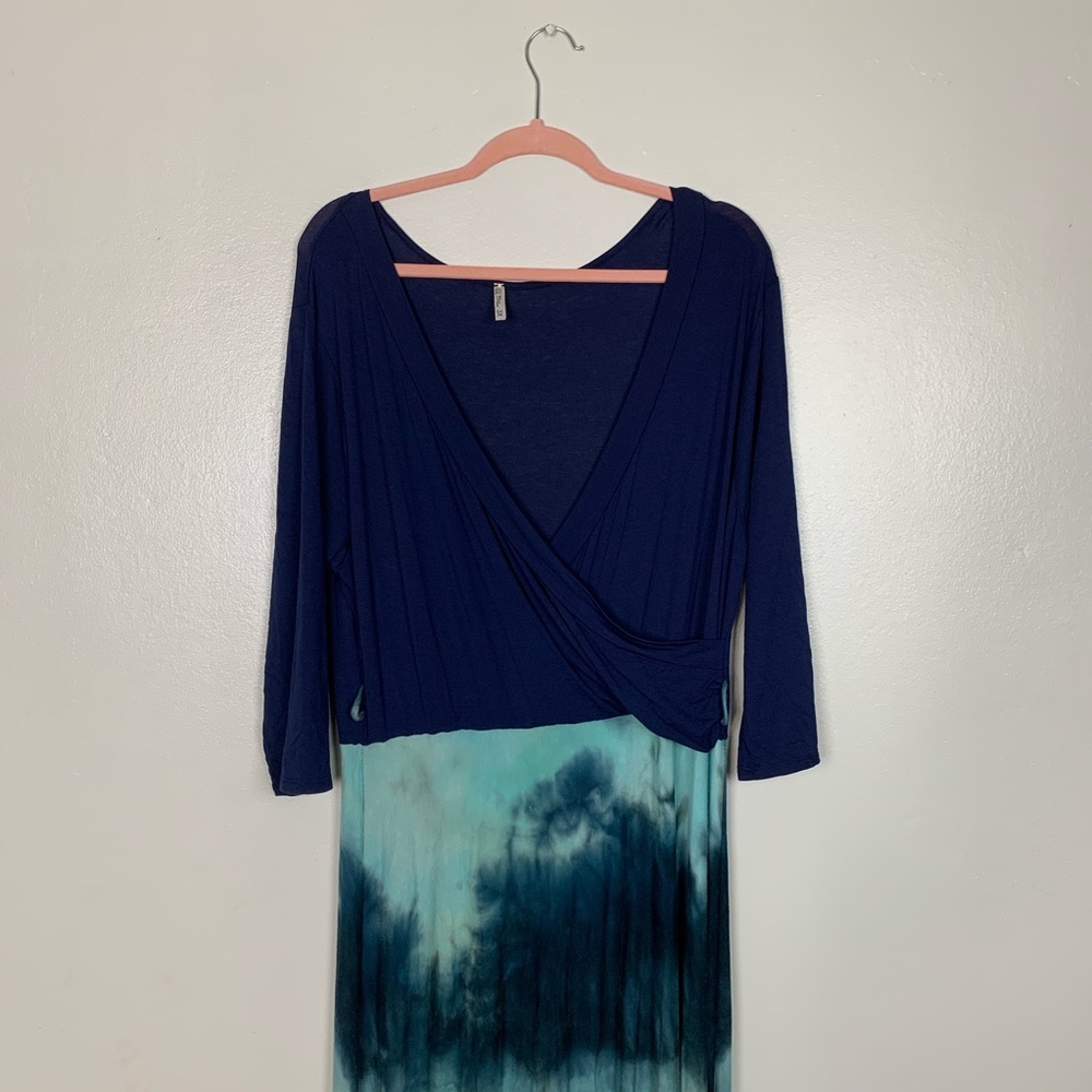 Blue tye dye dress 3x